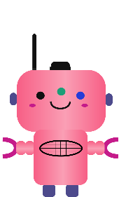 En stilisert liten robot